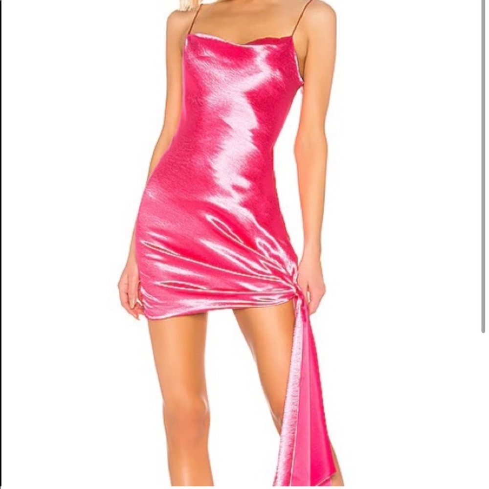 Cinq a Sept Satin Ryder Dress Guava Pink Size 4